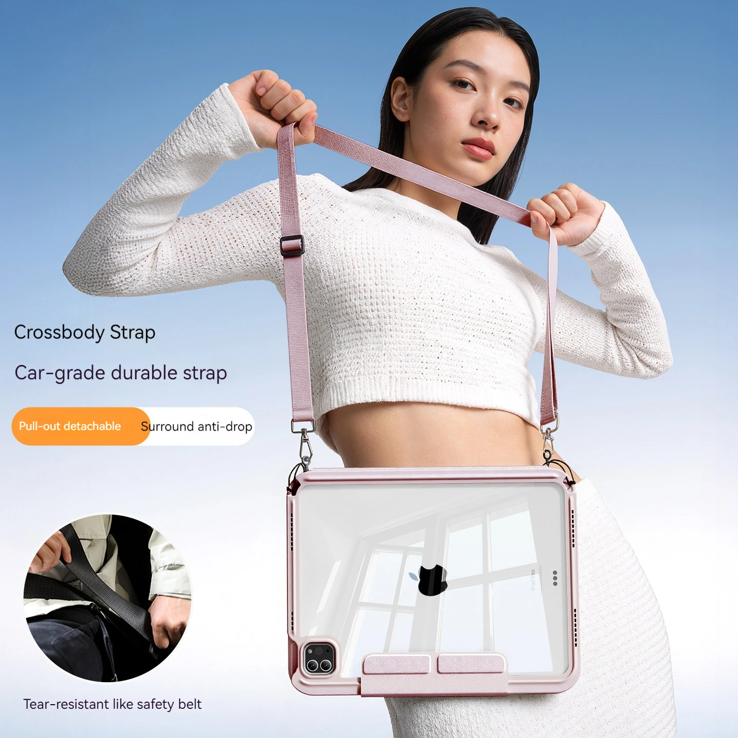 Crossbody Hanging Rope Case For iPad A16 Case 11th 10th Gen 2026 for iPad Air 11 5 Funda Pro 11 2nd 3rd 4th Neck Lanyard Coque ﻿