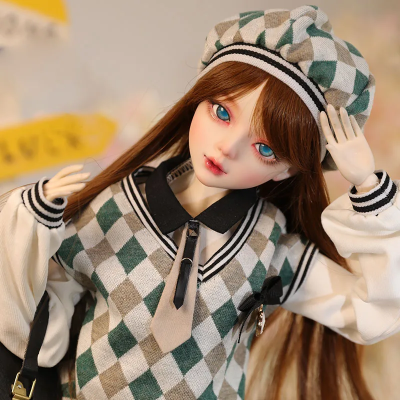 1/3 60cm Bjd Doll Gifts for Girl Full Set with Clothes Change Eyes DIY Handmade Designer makeup Face SD A classy doll