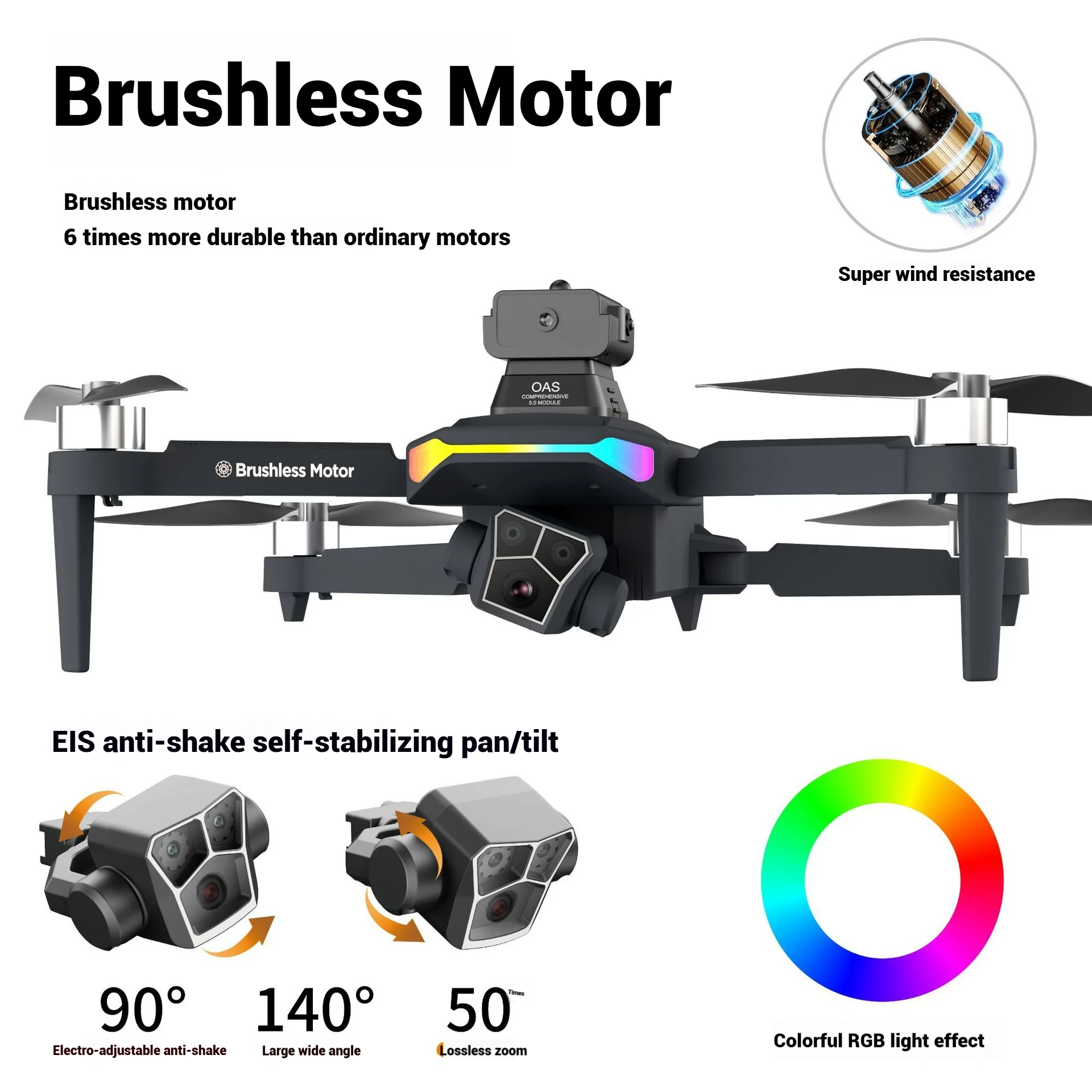 

2025 New Professional MAX Drone Camera 8K WIFI FPV Camera 360° Obstacle Avoidance Brushless Motor RC Quadcopter Mini Drone