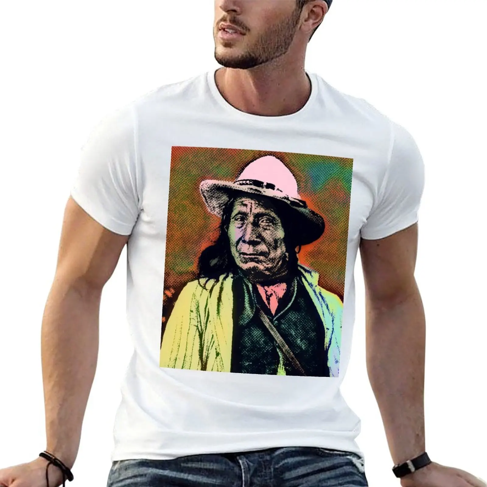 CHIEF RED CLOUD-OGLALA LAKOTA SIOUX T-Shirt korean fashion baggy shirts t shirts for men
