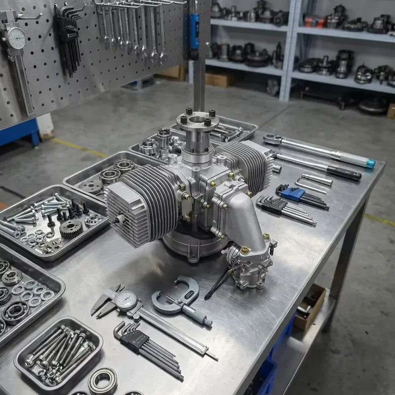 Twin Cylinder 280CC Air Cooled Engine Two Cycle Engine Electric Starter and Generator