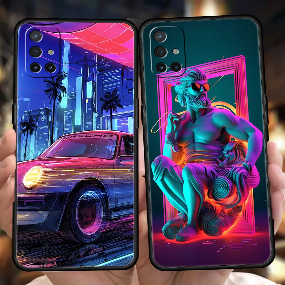 Synthwave Retro Phone Case for Oneplus 11 Nord N100 N10 10 7 8 9 9R 7T 8T N200 CE 2 9RT Z Pro 5G Silicone Cover Shell Capas Bags