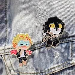 Custom Japanese Anime Characters Brooches Lapel Badges Funny Cartoon Jewelry Gift for Kids Fans Friends MHA Enamel Pins