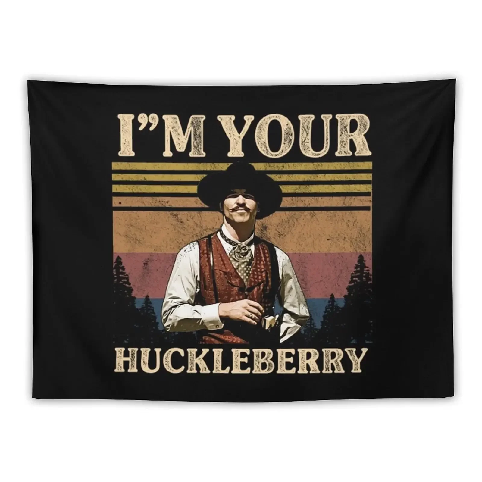 Doc Holliday T-ShirtDoc Holliday I'm Your Huckleberry Tapestry Room Decor Decorations For Room Wallpaper Tapestry