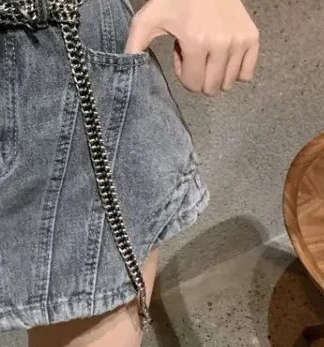 

Женские джинсовые шорты-юбка асимметричного кроя, весна-лето, новинка, с высокой талией, облегающие, винтажные, модные, А-силуэт