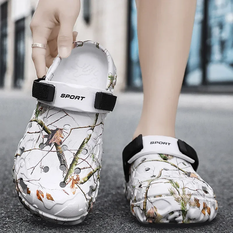 Sandalias de playa al aire libre verano 2025, nuevas zapatillas para hombre, zuecos de jardín, zapatos informales para hombre, zapatillas deportivas Aqua Comfort, zapatos de agua suave