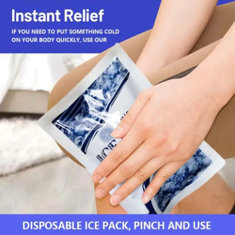 Instant Cold Pack Disposable Ice Packs for Injuries Swelling Inflammation Muscle Strains Sprains Perfect for First aid Kit