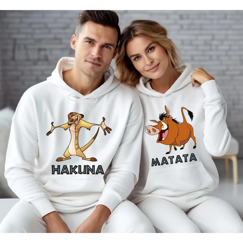 سويت شيرت Lion King، سويت شيرت Timon & Puma، سويت شيرت Hakuna Matata، مملكة Disney Animal، سترة Disneyland المتطابقة