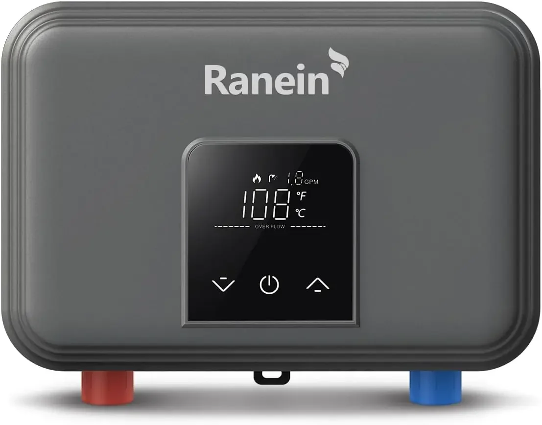 8kW Tankless Electric Water Heater, 240V on Demand Instant Endless Thermostatic Water Heater with LED Temperature Display for Ba