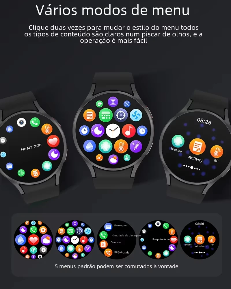 New For Samsung Galaxy Watch 6 Classic Smartwatch Men AMOLED HD Screen Voice Assistant Bluetooth Call NFC Smart Watch for Women