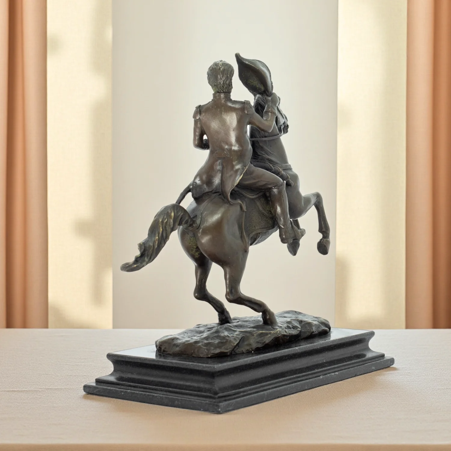 Bronze Ridding Horse Sculpture War General on Horse and Sword Statue Famous Andrew Jackson Figurines For Home Art Decor Crafts