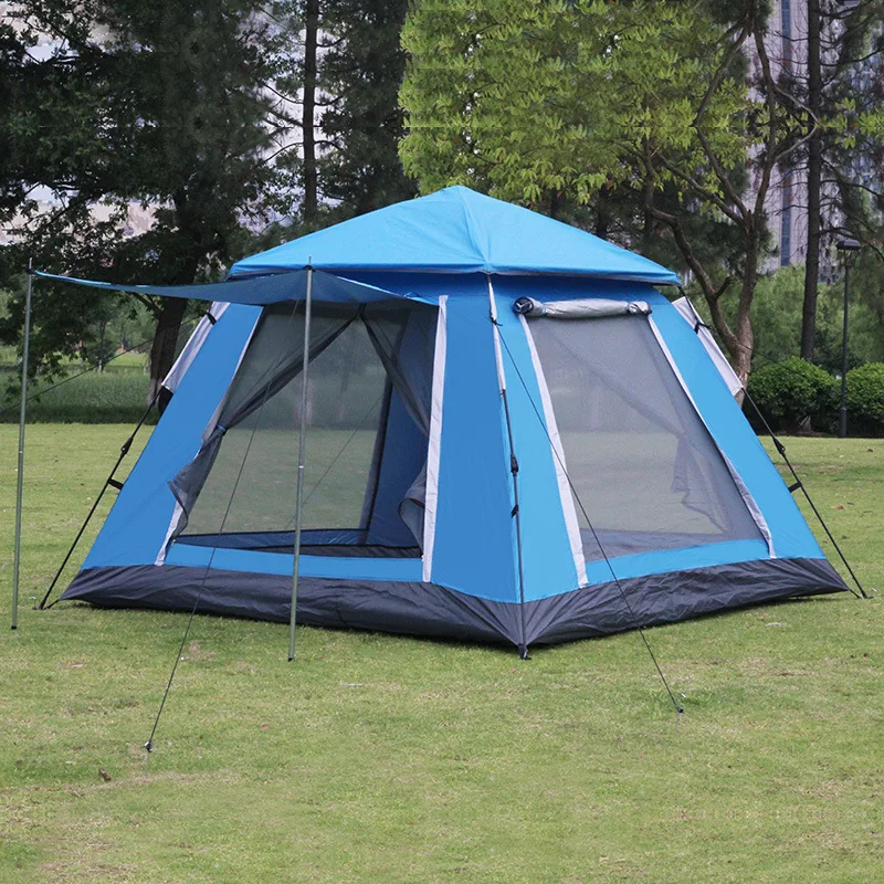 

Outdoor spring-type automatic quick-opening tent 4-5 people double-layer tent outdoor mountain camping tent