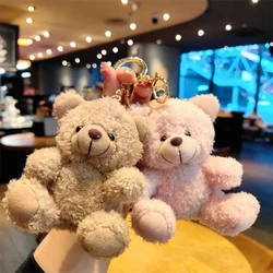 Cartoon Curly Teddy Bear Keychain Bag Pendant Creative Mobile Phone Case Accessories Accessories Doll Doll