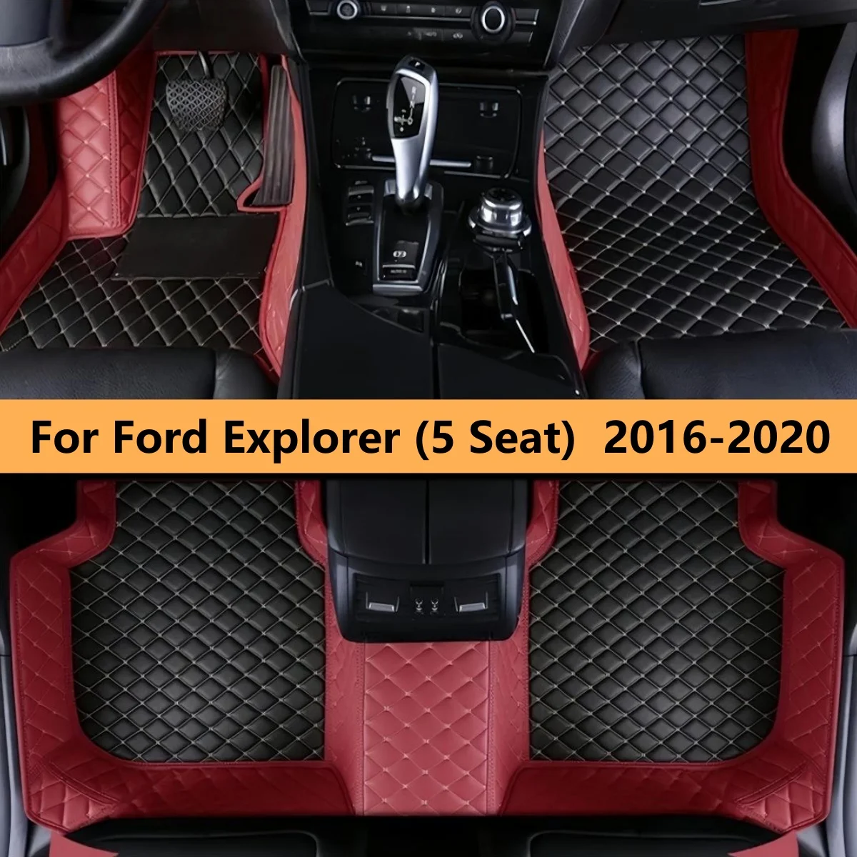 

Автомобильные коврики для Ford Explorer (5 мест) 2016-2020 годов выпуска, полный комплект для переднего и заднего рядов, ковровые покрытия, коврики для ног.