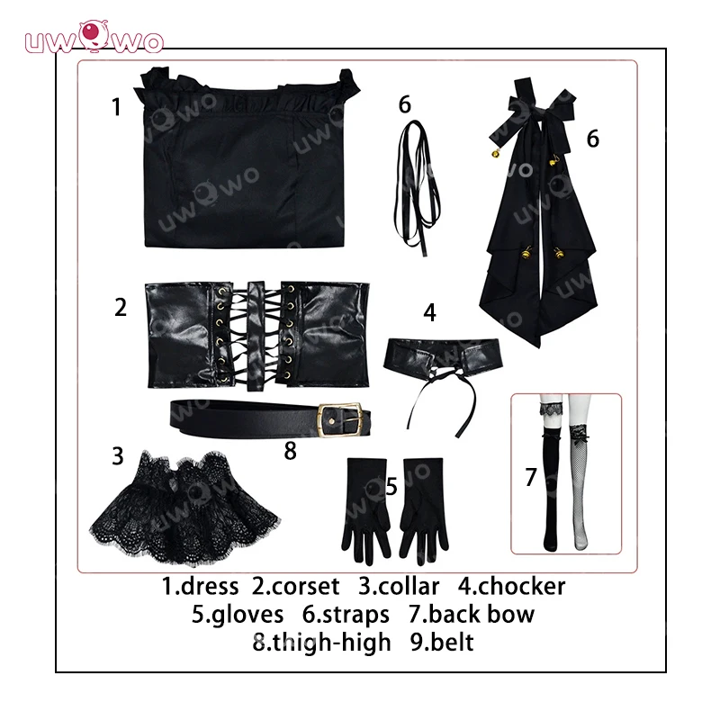 فستان Grok Partner Ani Cosplay الذكي AI Virtual Girlfriend Gothic Girl Dress Virtual Partner Cosplay