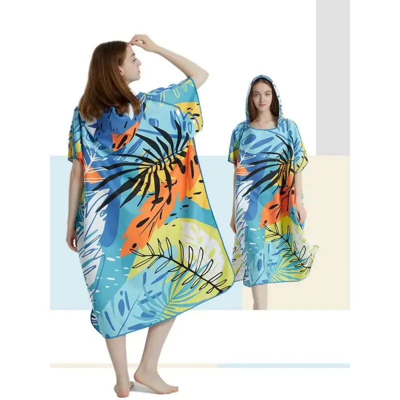 Surf Poncho Towel Poncho Quick-dry Towel Hoodie Microfiber Beach Robe Changing Poncho Swim Towel Beach Poncho For Adults