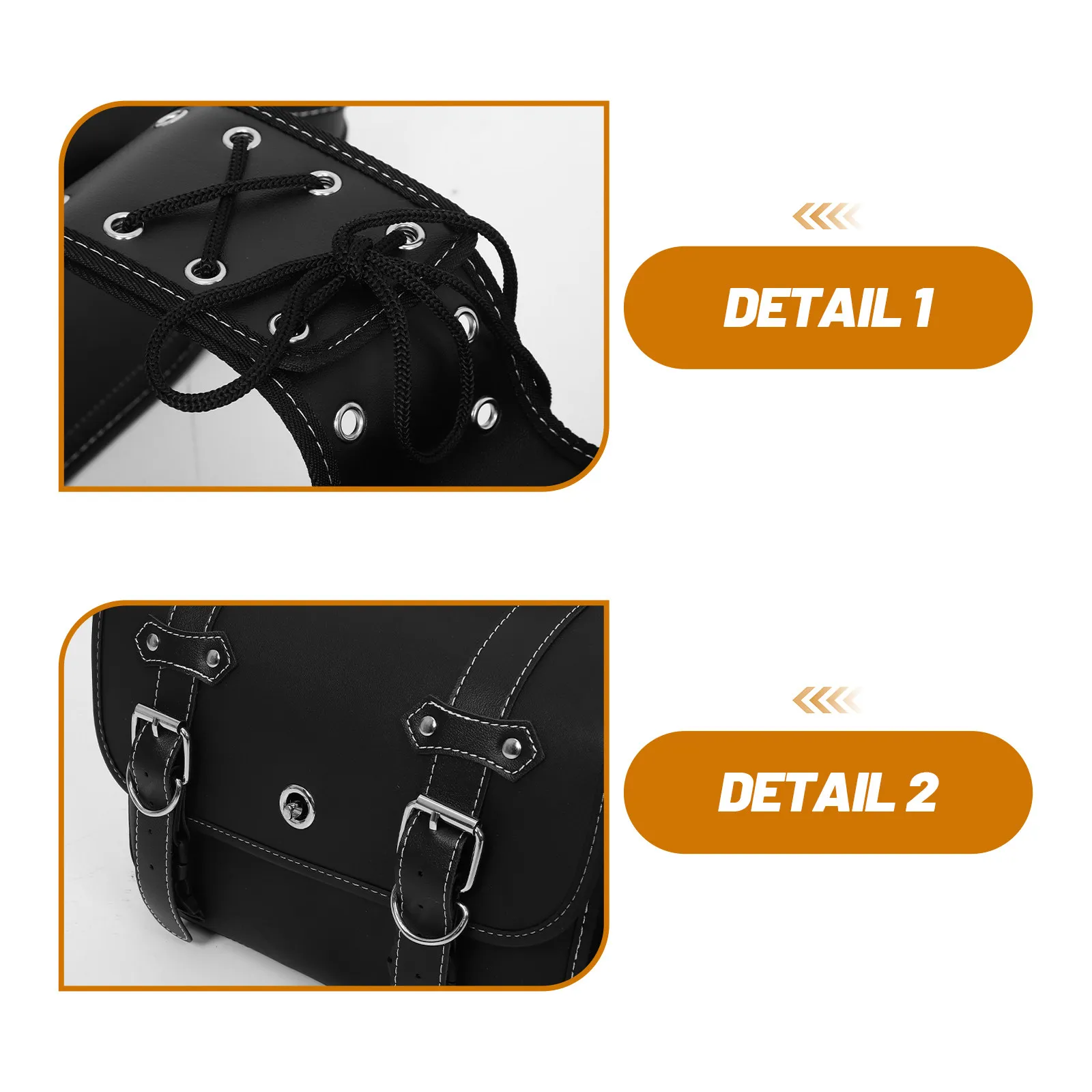 1Pair Universal Motorcycle Side Storage Bag Texture Waterproof Saddlebag for Motorbike Car Bicycle Electric Vehicle Gear