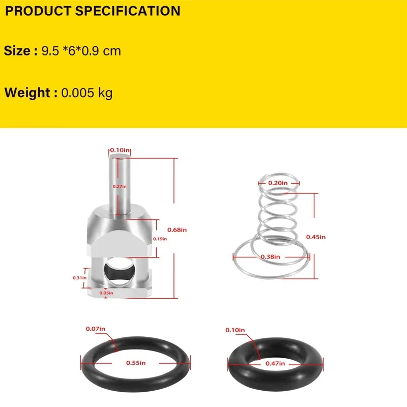 MC-300 Fuel Check Valve Rebuild Kit for Harley Davidson 2001~2022 O-rings Spring (4Pcs/Set)