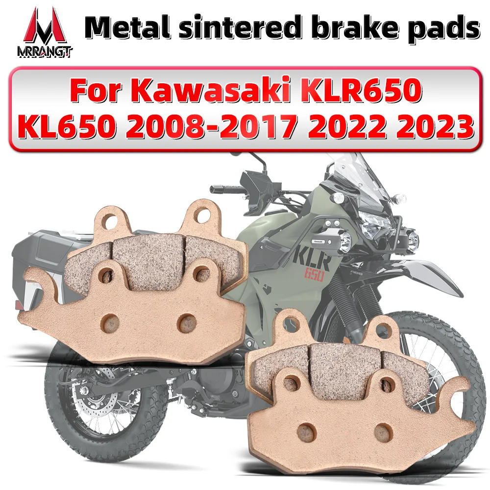 

MRRANGT Motorcycle Front Rear Metal Sintered Brake Pads Set for KAWASAKI KL650 KLR650 Adventure ABS S Traveler 2023 KL KLR 650