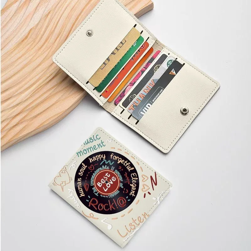 8-Card Card Pack Vintage CD Short Card Case Mini-sized Pocket Container Bag Perfect for driver's license bank card, bus card