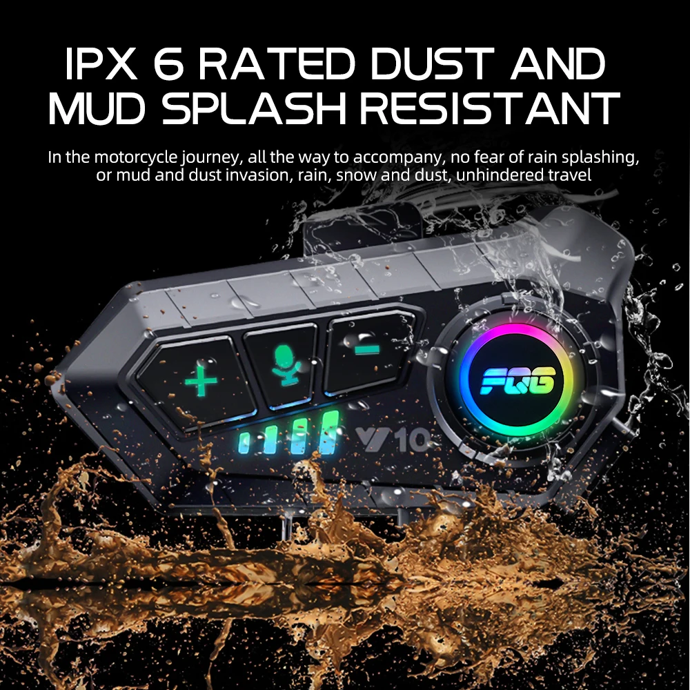 X3/Y10 Motorcycle Helmet Headset Bluetooth 5.3 Voice Contro Motorcycle Wireless Hands-on Talking Headset Waterproof