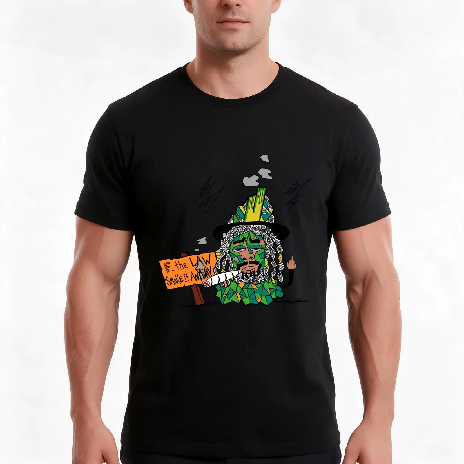 Notorious Nugz? Weed`mon...Smoke it anyway T-Shirt, Summer Casual Cotton Tee, Oversized Streetwear Tops, Vintage Graphic Print