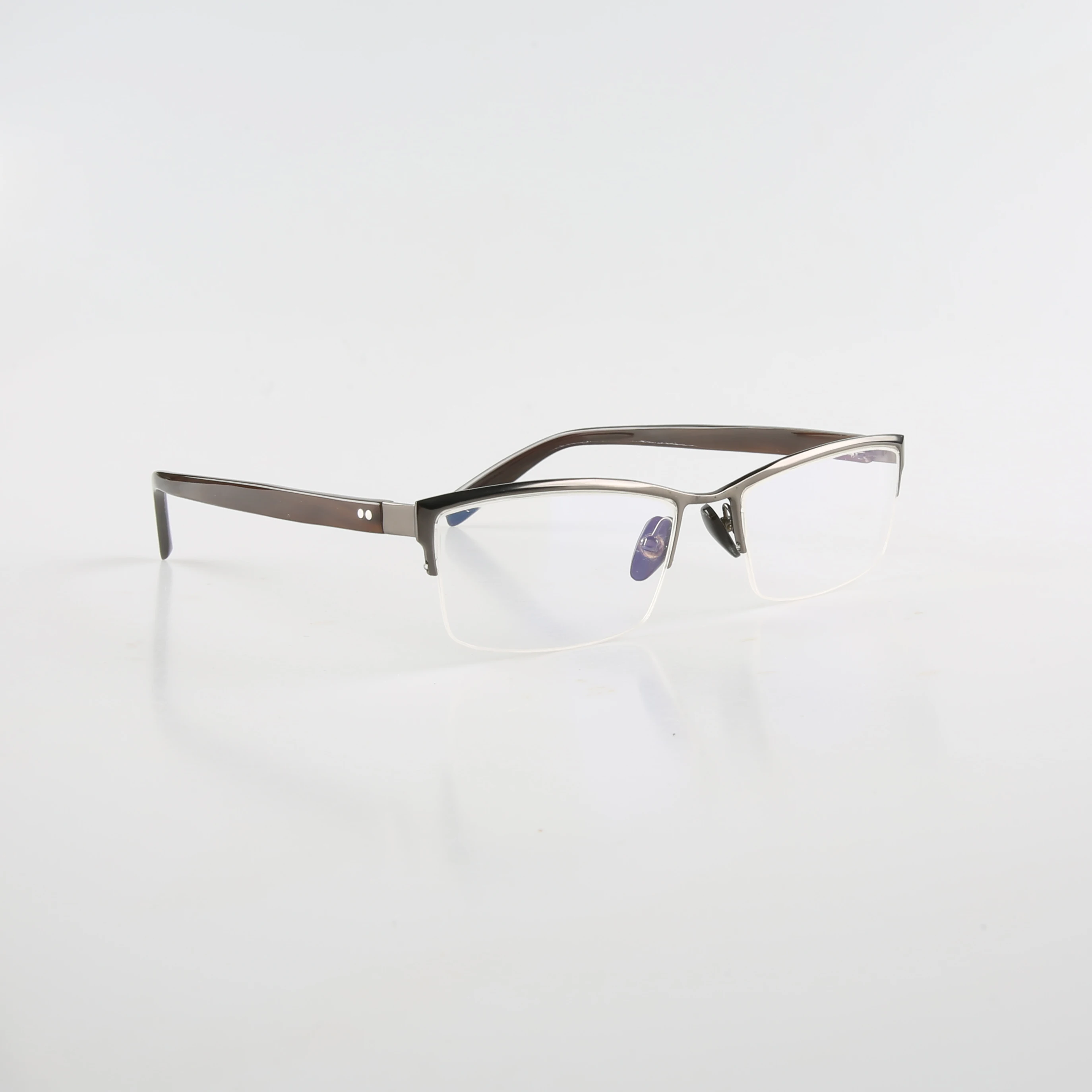 Man's Glasses Frames Unique Square Retro Business Myopia Eyeglasses Half Rim Handmade Natural Horn Prescription Eyeglass Frames