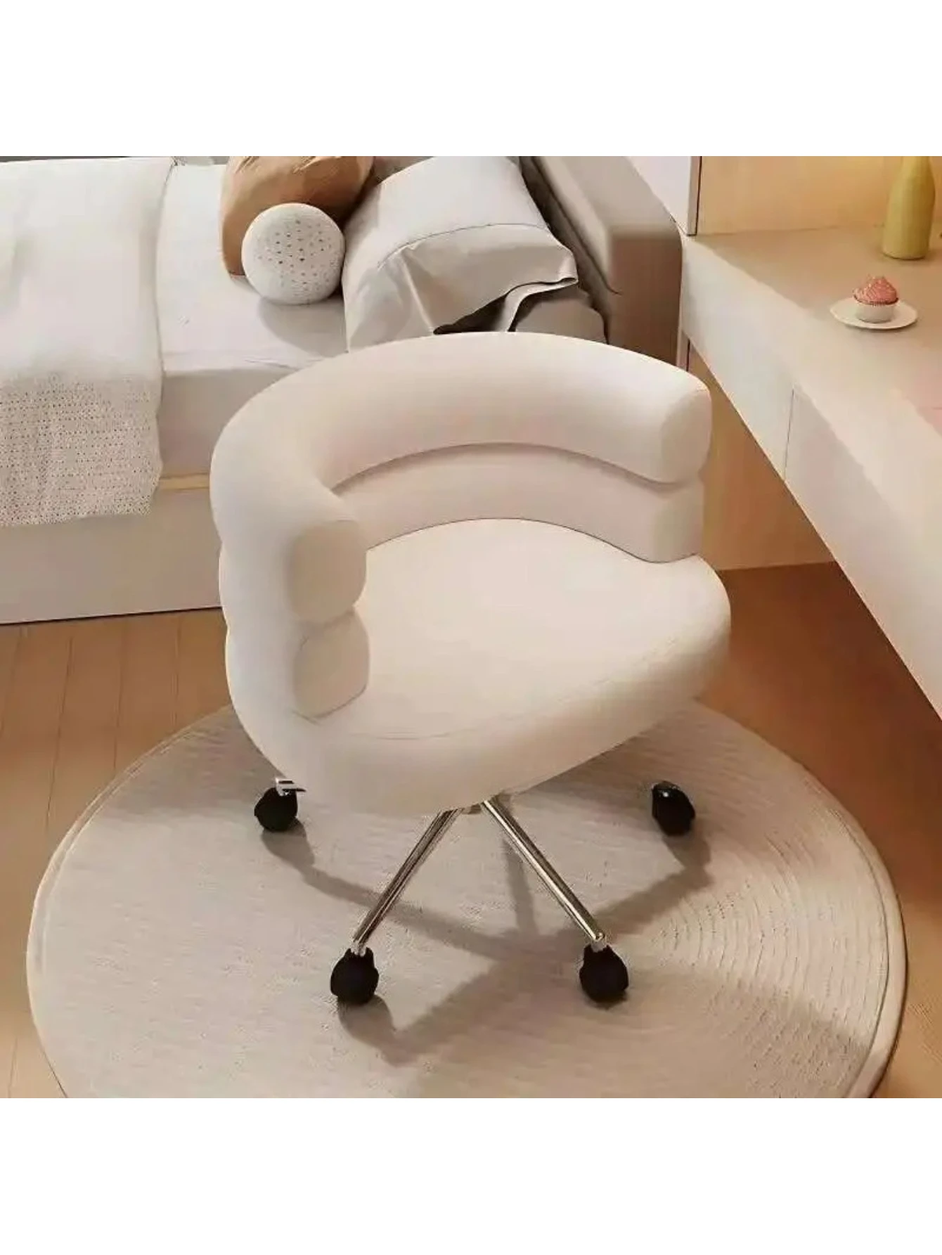 home dressing table stool girls cute back lift makeup chair leisure chair Light luxury high-end bedroom computer chair