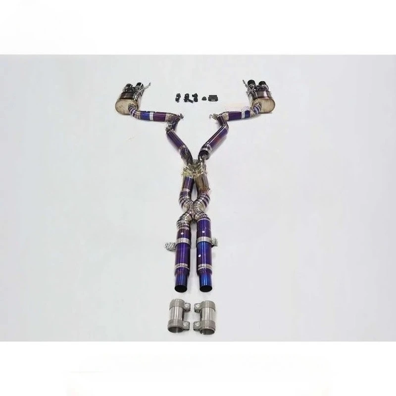 High Performance Exhaust System Titanium Alloy  GT 5.0L With Muffler Valve Auto Tuning Pipe
