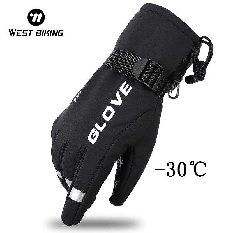 

WEST BIKING Winter Ski Gloves Snowboard Gloves Snowmobile Motorcycle Cycling Gloves Windproof Waterproof Snow Warm Skiing Gloves