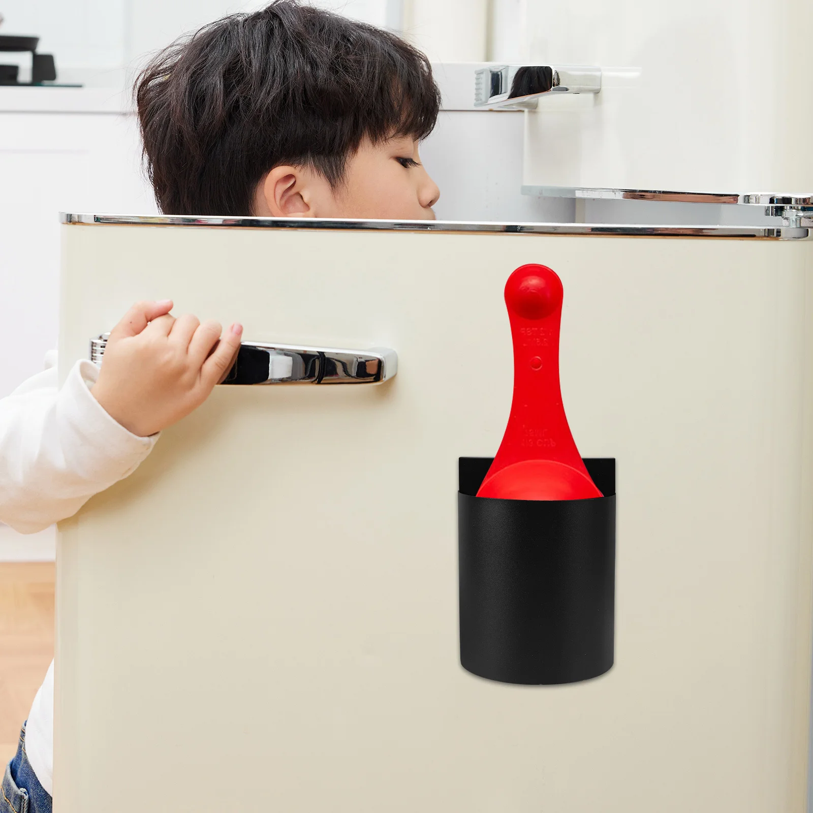 2Pcs Ice Scoop Organizer Stainless Steel Wall Mounted Holder Efficient Storage Rack for Ice Machine Kitchen Use