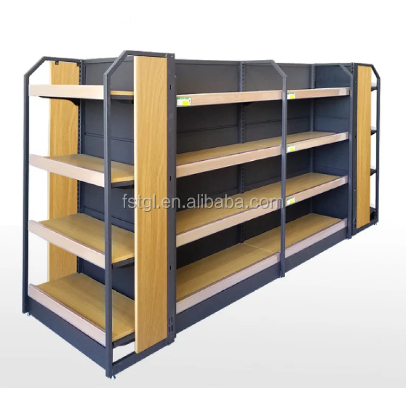 [Customized]Single-Sided Wall Shelf Supermarket Gondola Display Rack round Wire Shelf Store Use Made of Metal