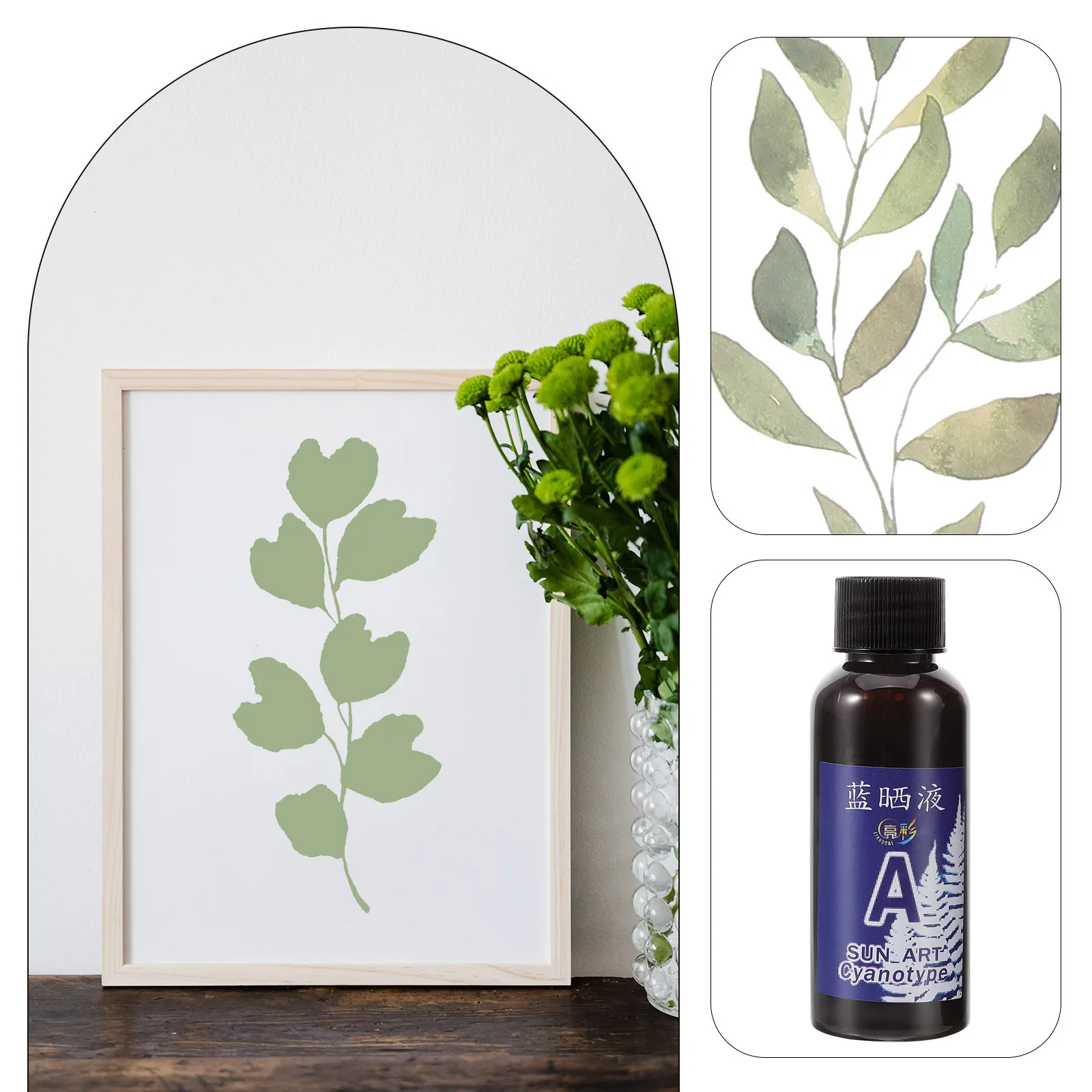 

1 Set Cyanotype Diy Kit With Gloves Apron Materials For Crafts Making Watercolor Paper Practical Tools Home Diy