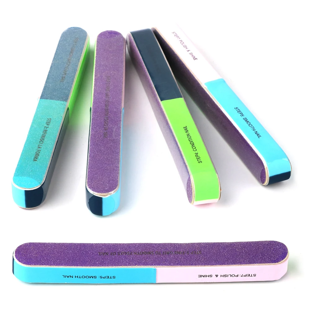 7 Sides Nail Buffers Files Professional Polisher for Nail Art Manicure Polishing Block Buffing Accessories Cream Tools 7 Sides N