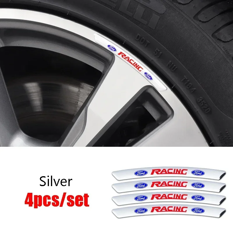 

Car Wheel Edge Badge Tire Rims Eyebrow Stickers for Ford Edge Kuga Mondeo Explorer Ecosport Escape Fusion Ranger Galaxy Raptor