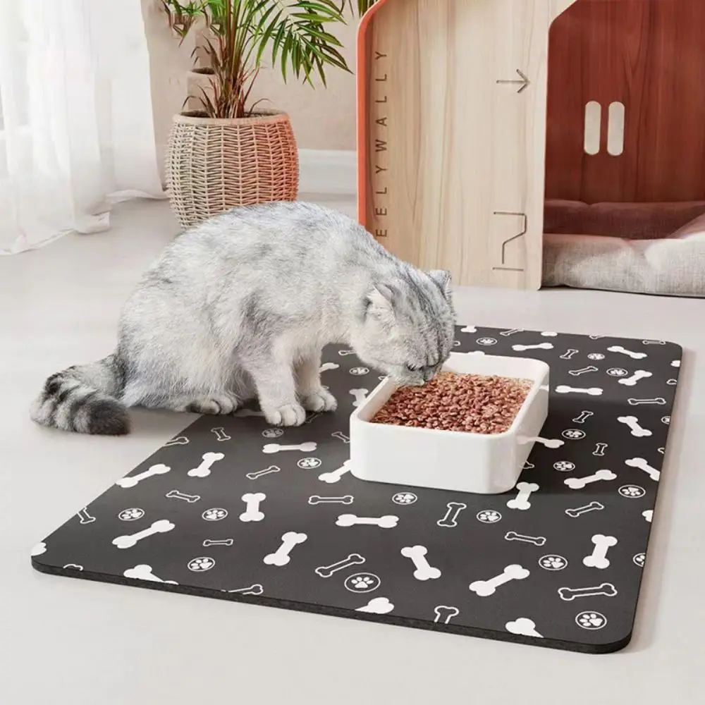 Non-slip Pet Mat for cat Color Pet Food Mat Pet Bowl Drinking Water Pad Dog Feeding Mat