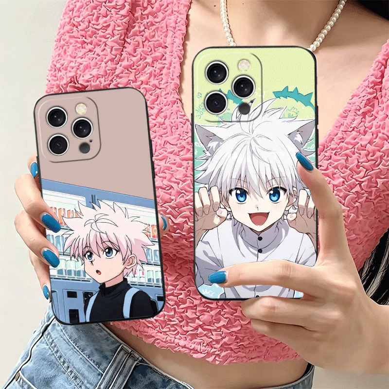 Soft Silicone Phone Case for iPhone 15 16 17 Pro Max Hunter X-Hunters Cute Shell 17E 16E 14 Plus 13 Mini 12 11 Air 7 SE 8 Cover