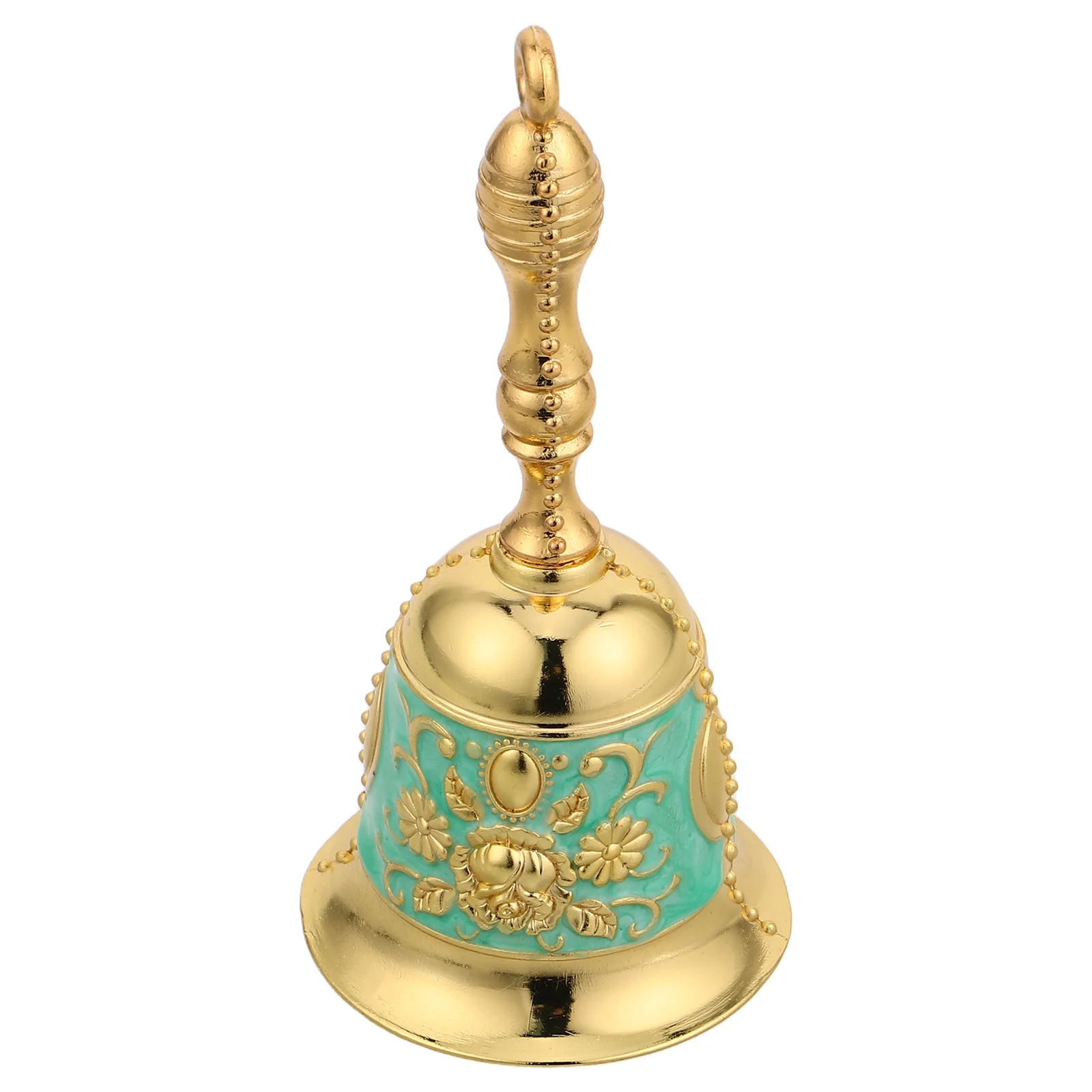 Vintage Hand Bell Metal Retro Design Clear Loud Sound for Classroom Restaurant Home Service Dinner Call Senior Use Prayer Bell