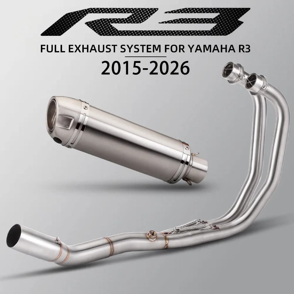 

R3 Exhaust System For Yamaha YZF-R25 MT03 MT25 2015-2026 Motorcycle Exhausts Pipe Kit Racing Headers Tube Muffler with DB Killer