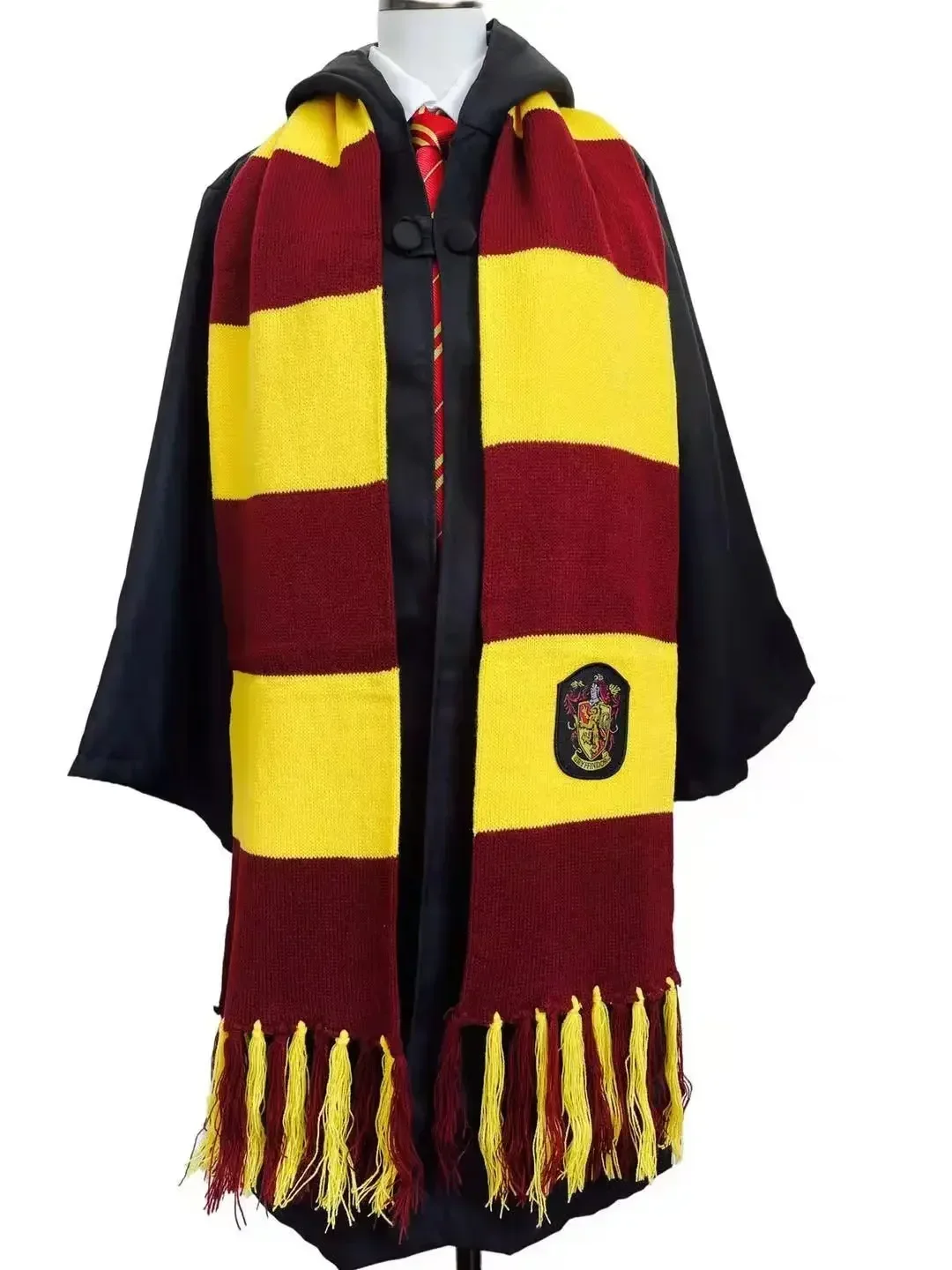 Hogwarts Wizarding World College Scarf Harries Potters Cosplay Warm Knitted Embroidered Style Gryffindor Slytherin Scarf Gifts