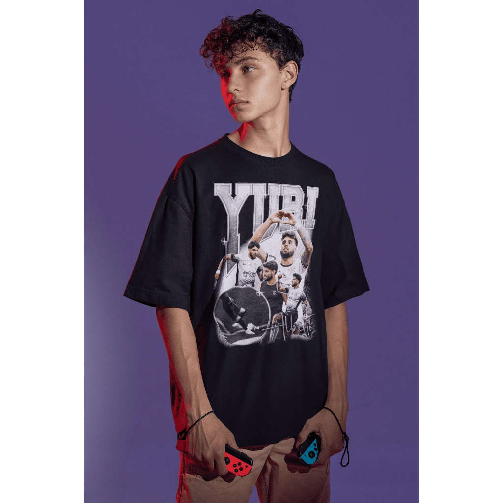 

Men Camiseta Básica Ou Oversized Personalizada Estilo Futebol Exclusiva Yuri Alberto Streetwear Unissex Short Sleeve T-Shirt Top