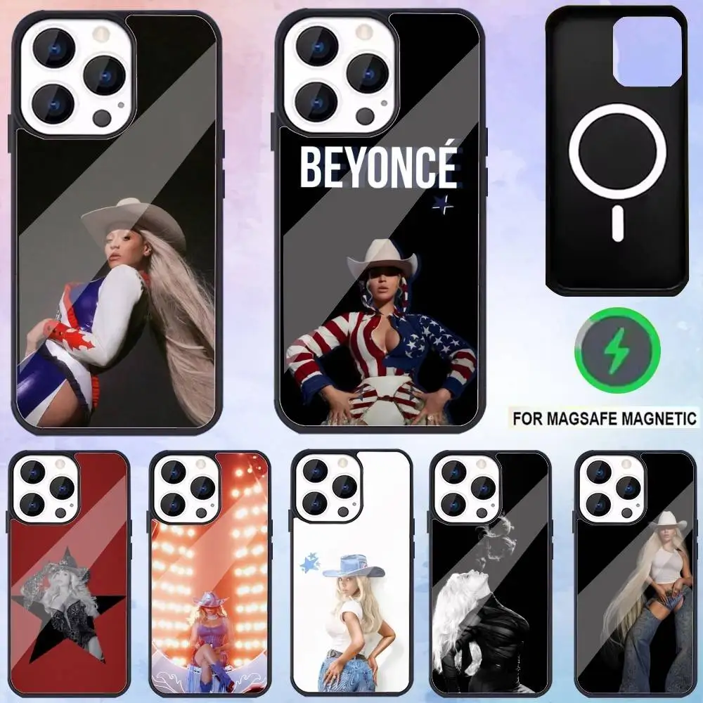 

C-Carter Cowboy B-BEYONCE Phone Case For iPhone17,16,15,14,13,12,11 Plus,Pro Max Magnetic Magsafe Wireless Charging