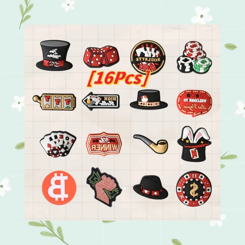 

Cartoon Money Games Las Vegas Shoes Accessories Shoe Accessories DIY Badges Unisex Buttons Kids Pin Decoration Jeans