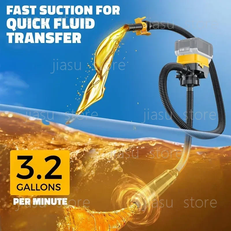3.2 GPM Portable Fuel Transfer Pump, Compatible with  20V & Milwaukee 18V Battery