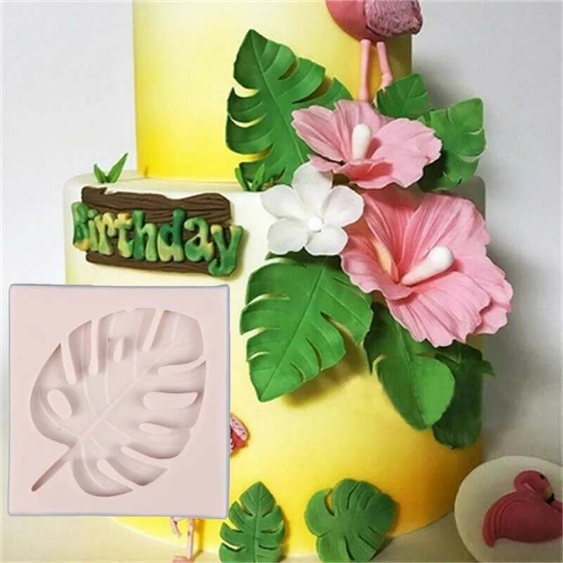 3D Tree Leaf Molds Sugarcraft Silicone Moulds Turtle Leave Fondant Cake Decorating Tools Chocolate Gumpaste Mould M2639