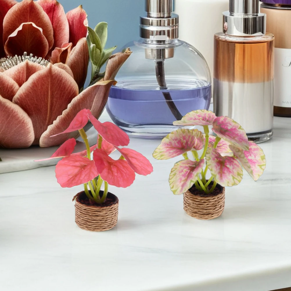 

4pcs Miniature Bonsai Artificial Tiny Potted Plants For Dollhouse Decor No Watering Needed Delicate Mini Home Ornaments