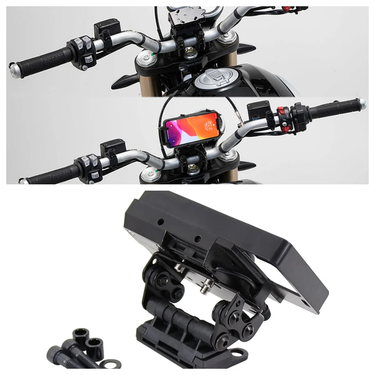 For Ducati Scrambler 1100 Sport 2017-2021 Motorcycle USB Charging Phone Holder GPS Navigation Bracket Motorcycle Accessories