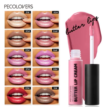 1PC Burro Setoso Lip Gloss Rossetto liquido idratante Toni rosa rossi Lucidalabbra a lunga durata