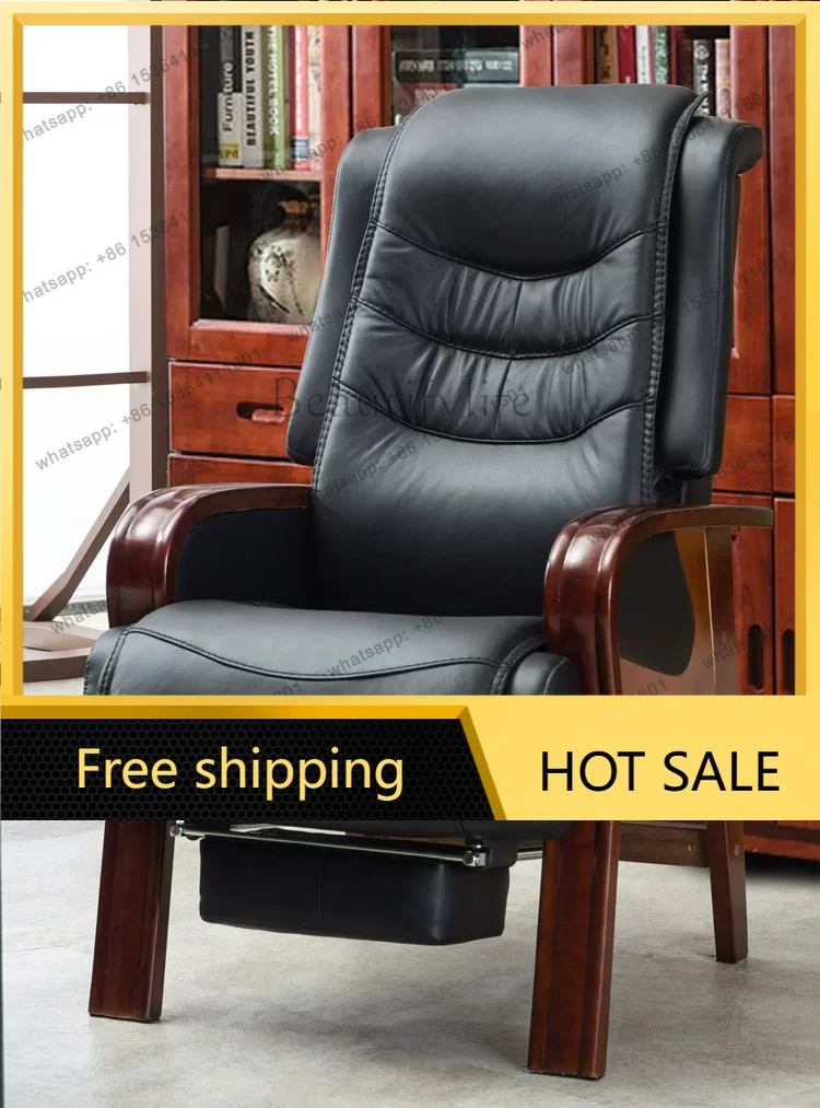 XX.2026 new boss chair backrest solid wood office chair