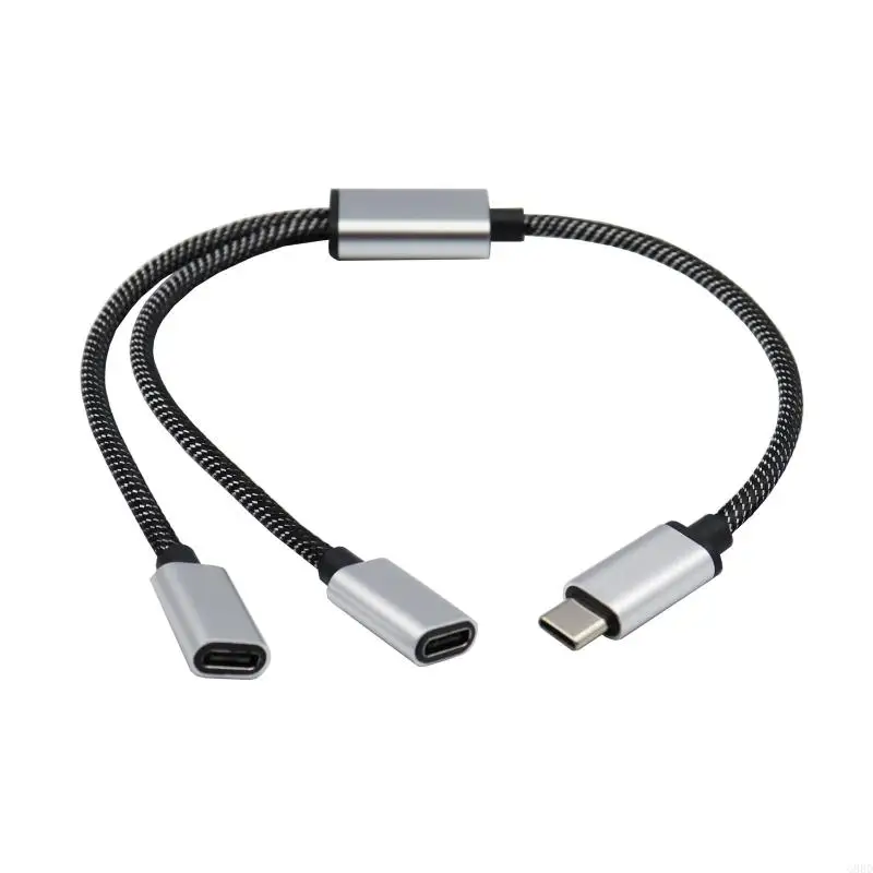 G88D Compact USB C Male to Double USB C Female Splitter Cable 480Mbps Data Speed Cable for Type C Tablets,Laptops